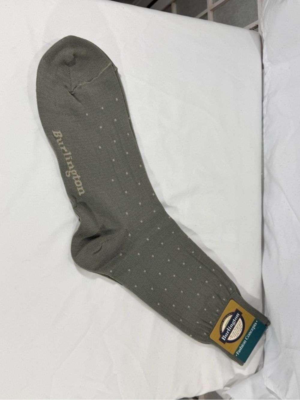 Men's Olive Green Dress Socks — Subtle Dot Pattern